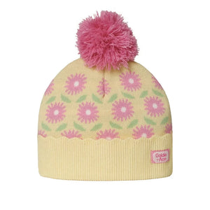 Goldie + Ace - Çiçek Desenli Merinos Yün Beanie | Sarı