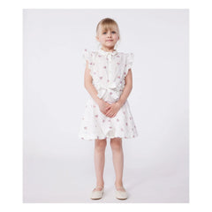 Petit Bateau - Bory Organik Pamuk Poplin Elbise | Krem