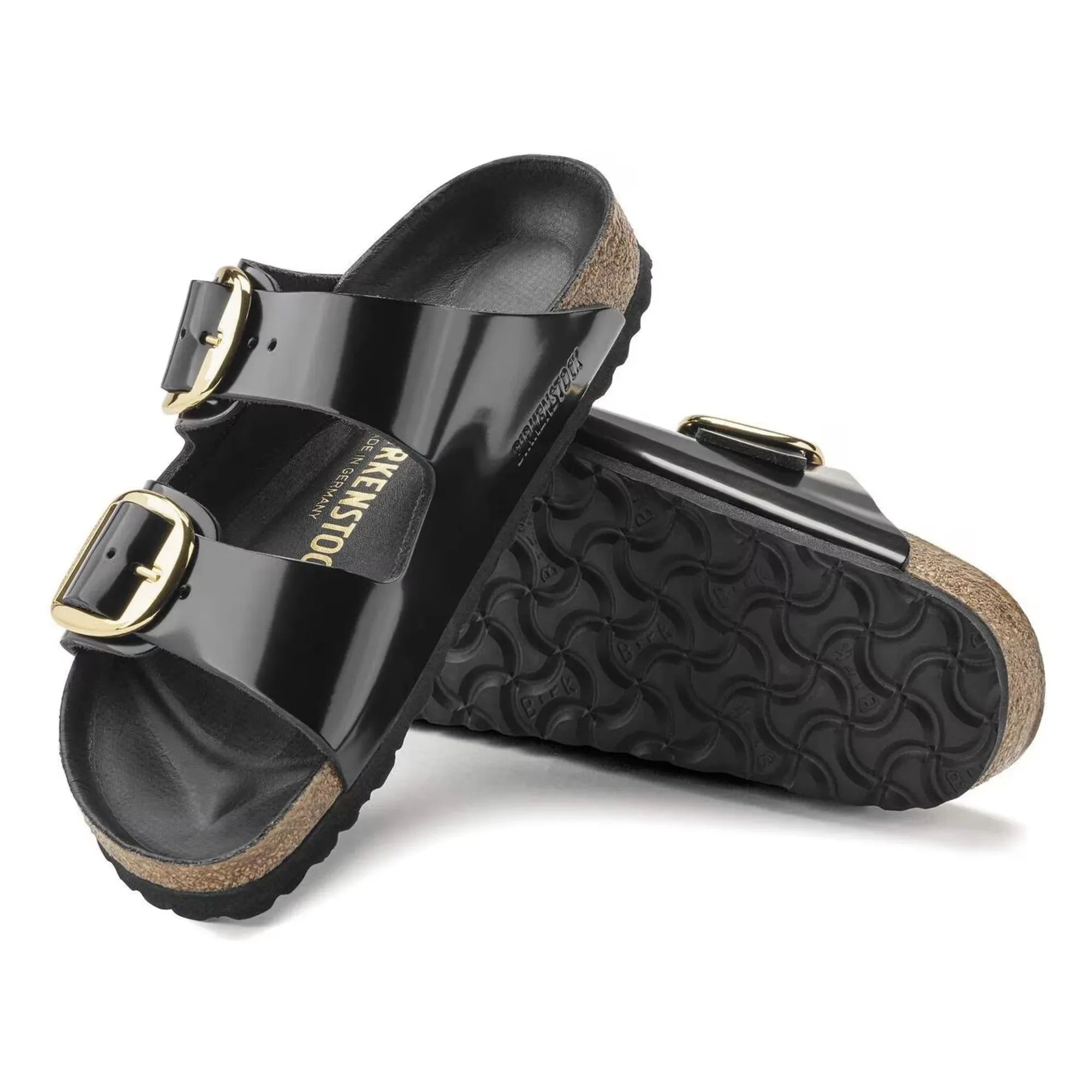BIRKENSTOCK - Arizona Big Buckle Rugan Deri Sandalet | Siyah