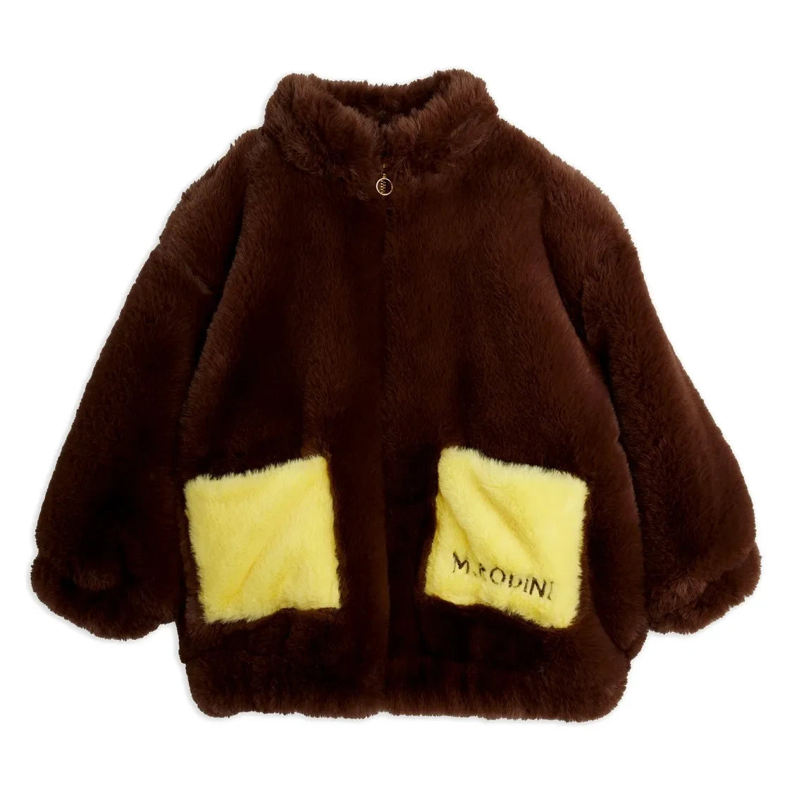 Mini Rodini - Tavşan Kürkü Ceket Geri Dönüştürülmüş Elyaf | Kahverengi