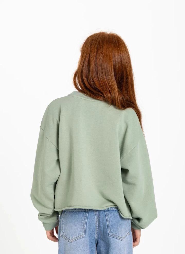 Hundred Pieces - Belmont Blueberry قطن عضوي سويت شيرت | أخضر