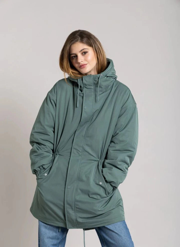 Smallable Woman - Zebra Geri Dönüştürülmüş Elyaf Astarlı Parka | Teal