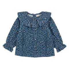 Louis Louise - Lilie Leopar Denim Bluz | Mavi