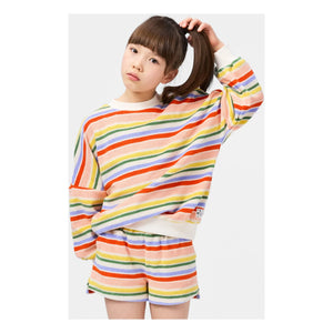 Molo - Marika çizgili organik pamuklu sweatshirt | Turuncu