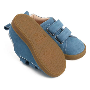 Lazare - Mahaut Çizgili Süet Çizik Sneaker | Denim mavisi