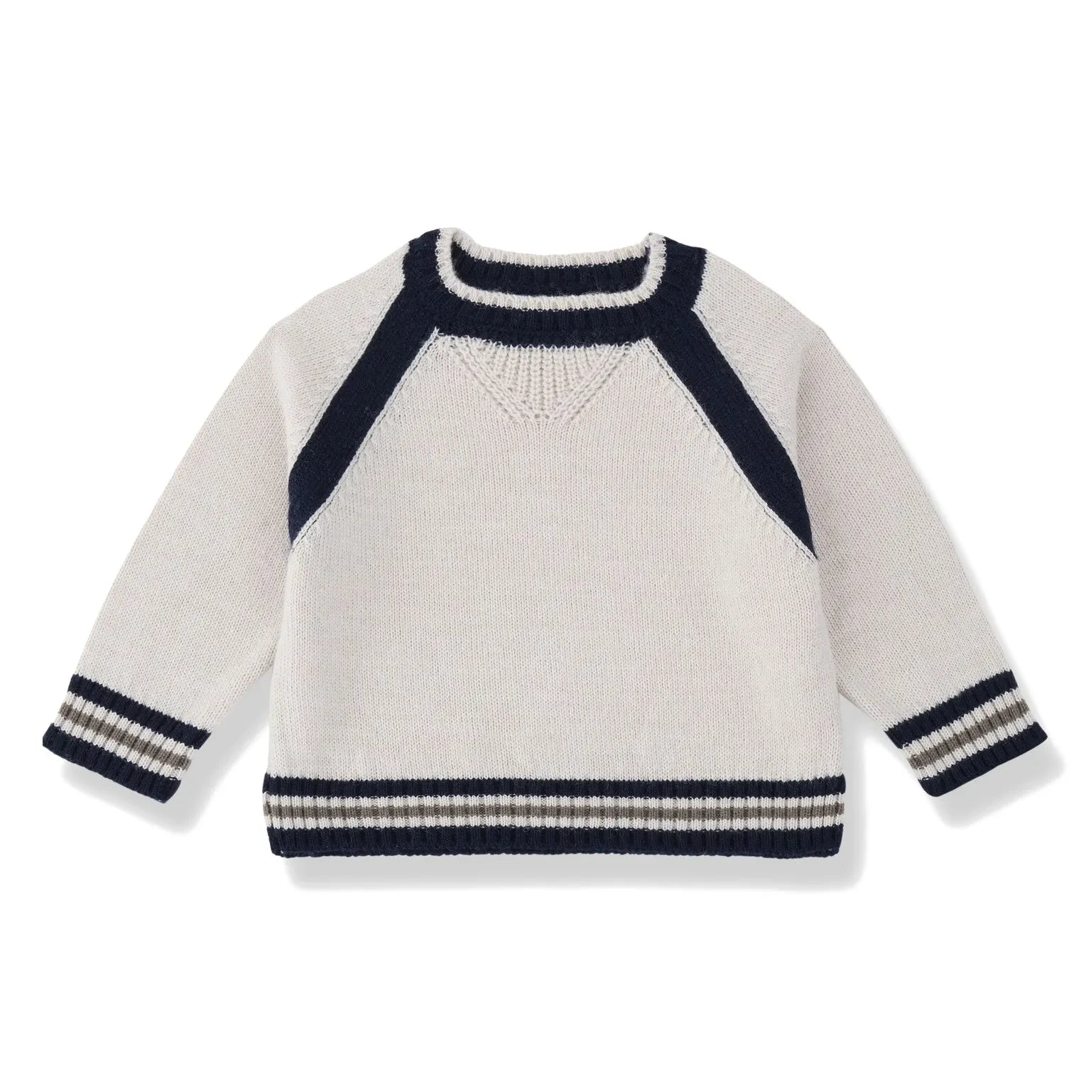 1+ in the family - Milano Merino Yün Kazak | Kırık beyaz