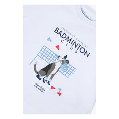 Tartine et Chocolat - Badminton Club Köpek Tişörtü | Beyaz