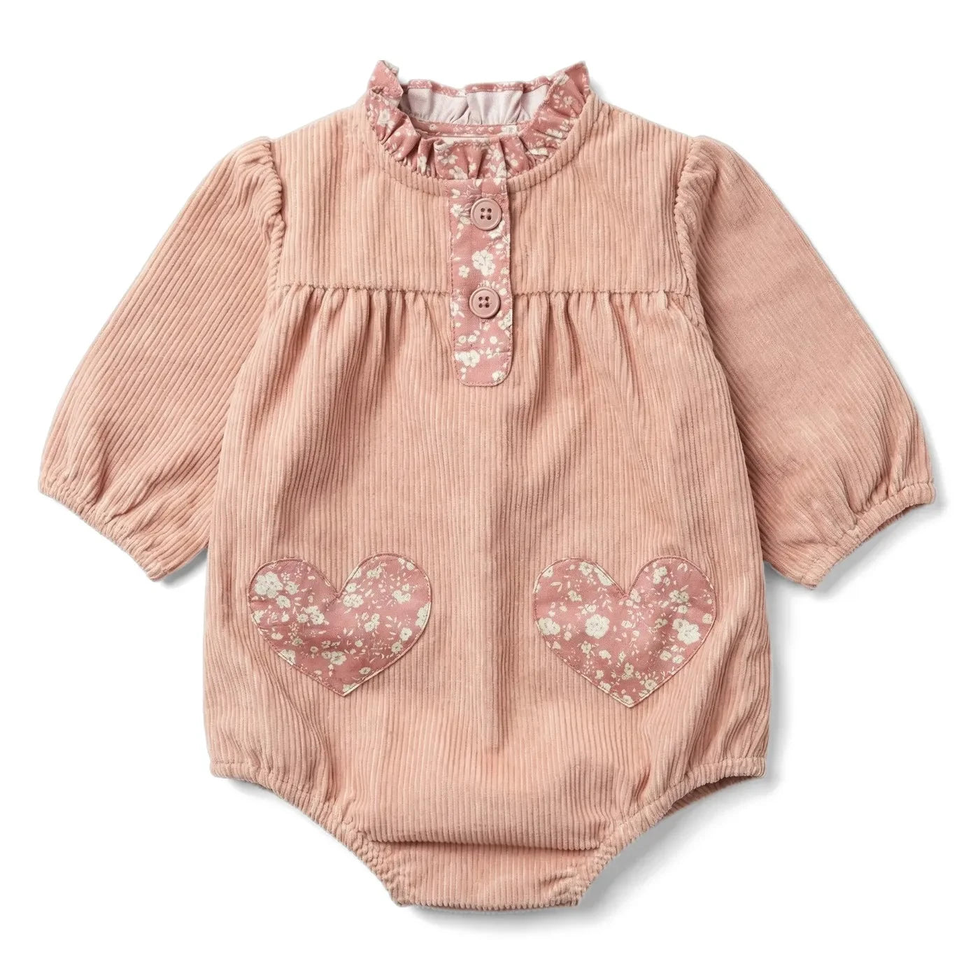Louis Louise - Sylvette Fitilli Kadife Romper | Soluk Pembe