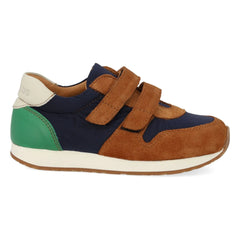 Angulus - Çift Çizik Renk Bloklu Süet Sneakers | Kamel