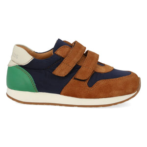 Angulus - Çift Çizik Renk Bloklu Süet Sneakers | Kamel