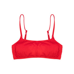 Miska Paris - Büzgülü Bralet Mayo Üstü | Kırmızı