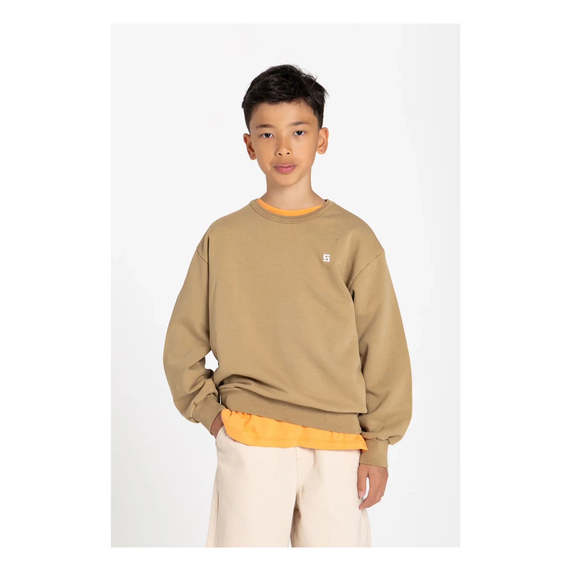 Smallable Kid - Arlo organik pamuk sweatshirt | Kahverengi