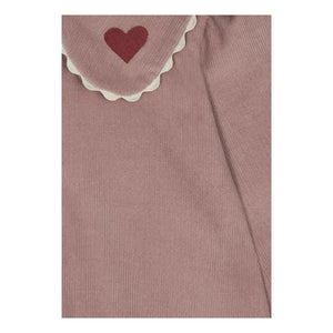 Mipounet - Géraldine Hearts Kadife Elbise | Soluk Pembe