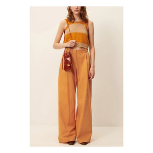 Sessùn - Provencia Pamuk Çizgili Pantolon | Turuncu