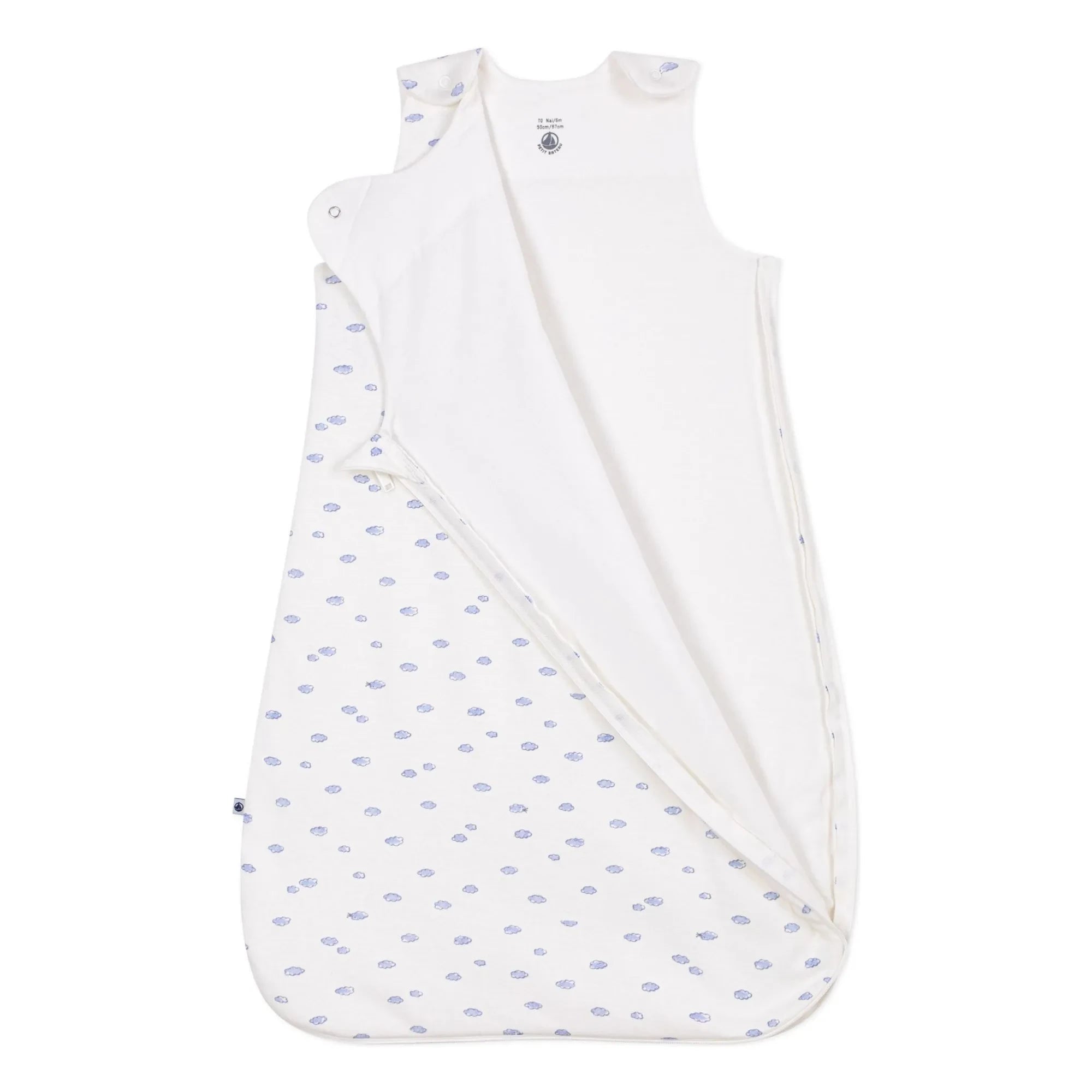 Petit Bateau - Nuages Organik Pamuk uyku tulumu | Beyaz