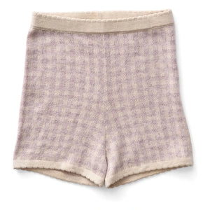 Soor Ploom - Lacey Şort Ekose Organik Pamuk | Mürdüm