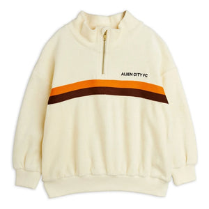Mini Rodini - Alien City organik pamuklu terry sweatshirt | Ecru