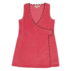 Hello Simone - Claudia Fitilli Kadife Elbise | Pembe