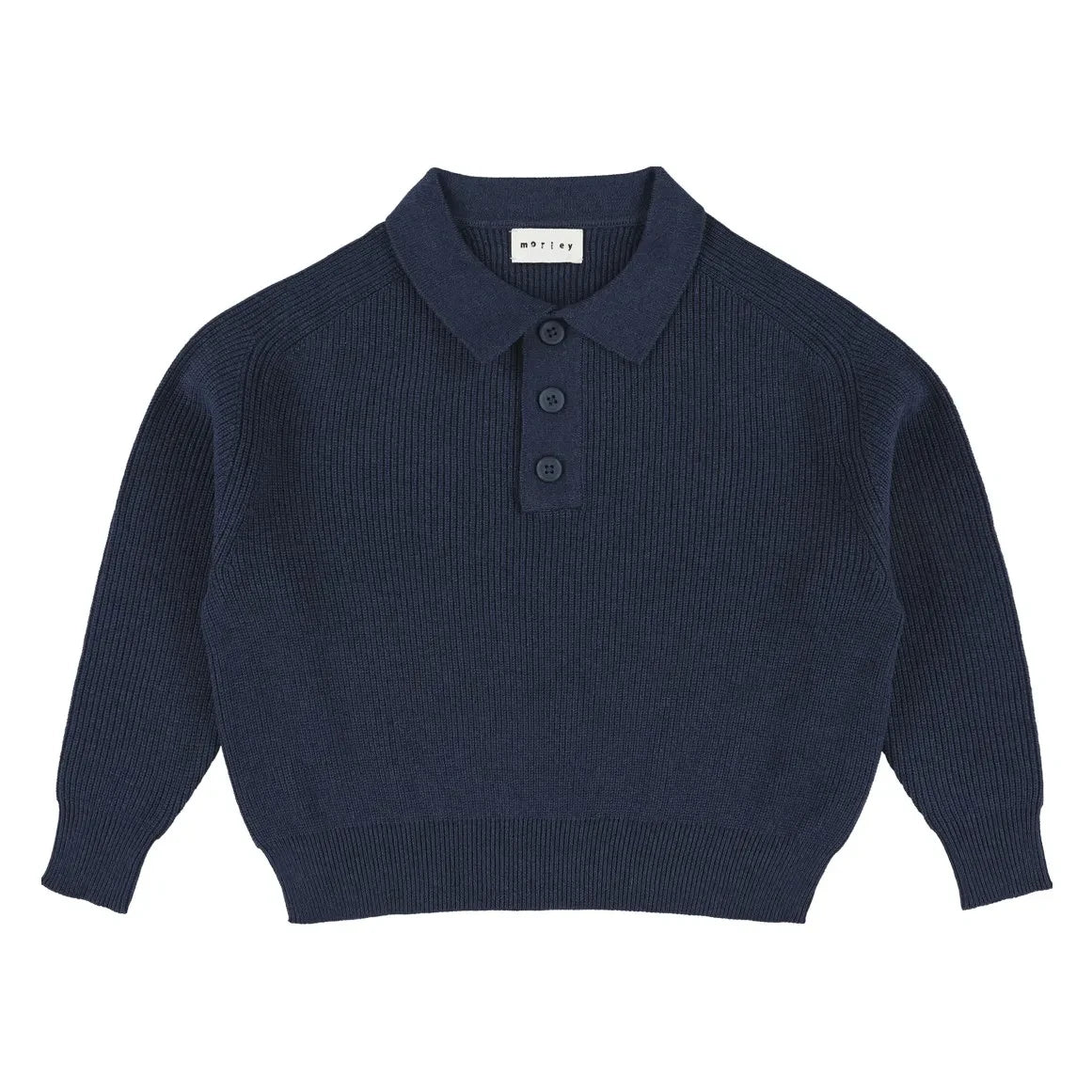 Morley - Zietse Örme Polo Tişört | Denim mavi