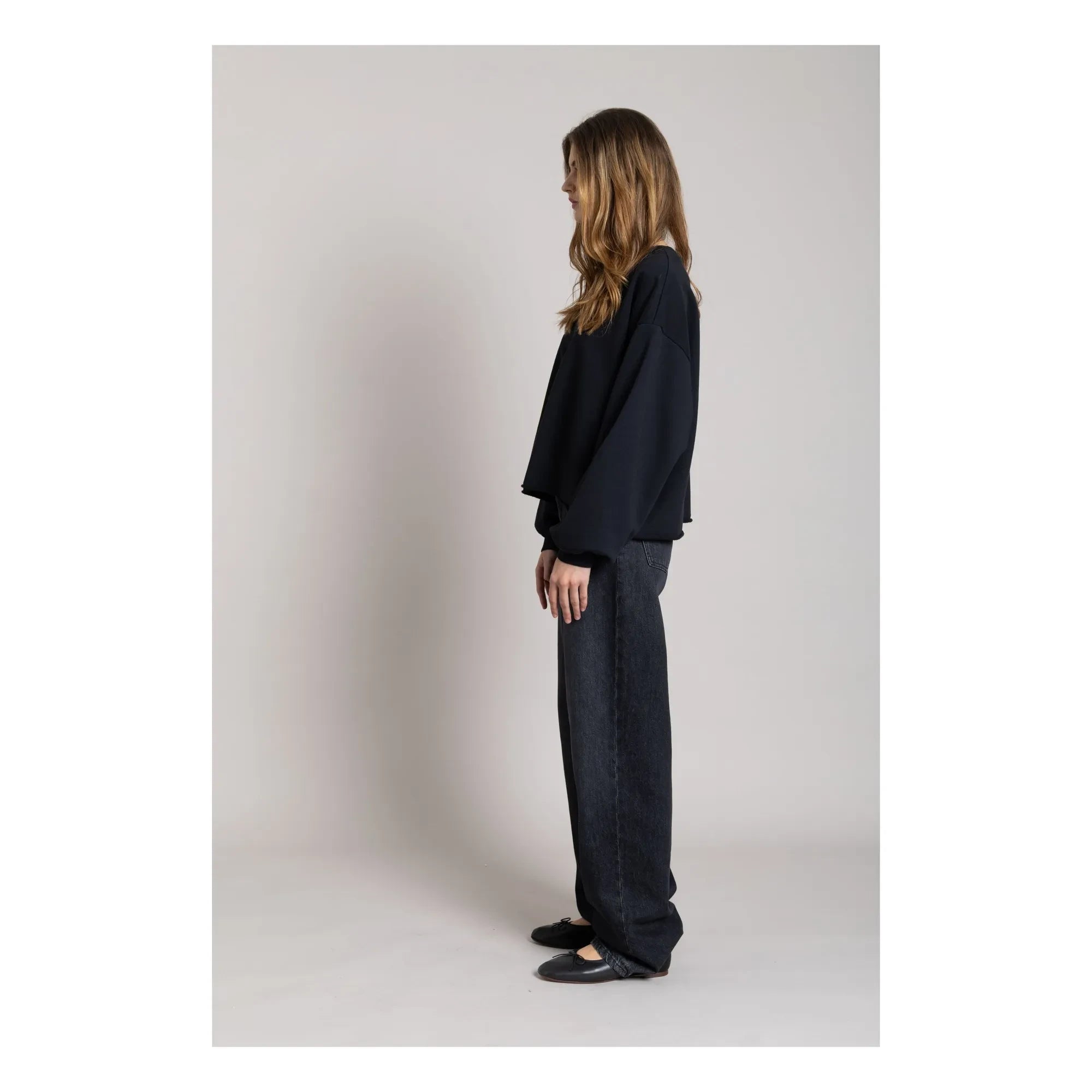 Smallable Woman - Bria organik pamuk sweatshirt | Siyah