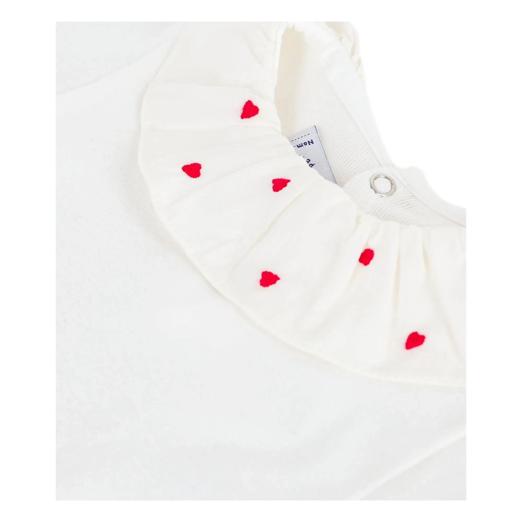 Petit Bateau - Kalpli Organik Pamuklu Body Yaka | Beyaz