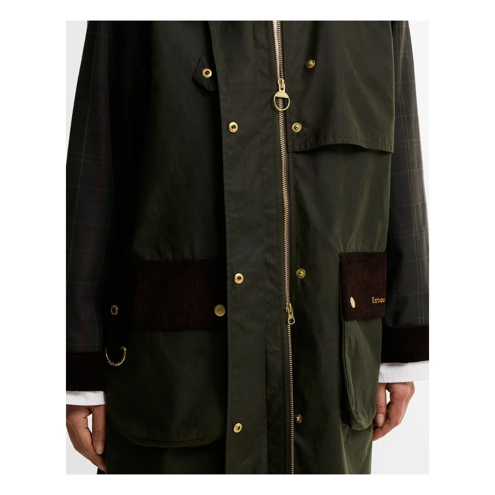 Barbour - Kirklees Kareli Pamuk Ceket | Koyu haki