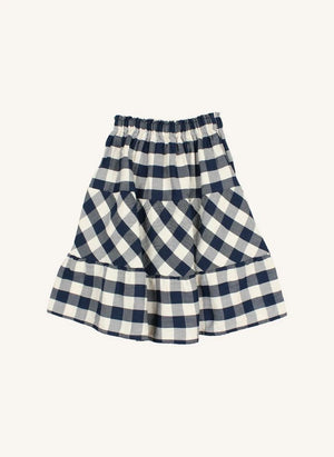 Búho - Gingham Kareli etek | Lacivert
