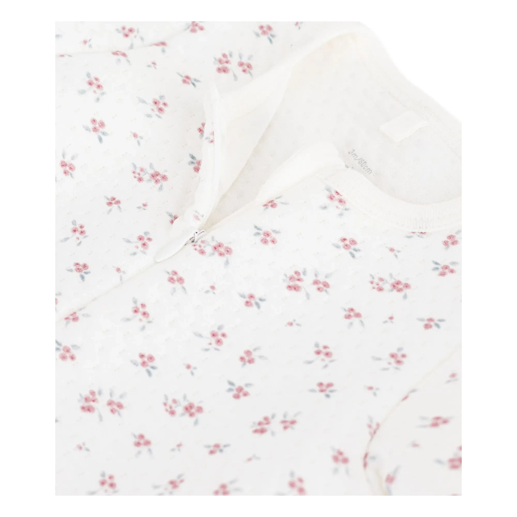 Petit Bateau - Pyjamas Dors Bien Fleuri Tubique Organik Pamuk | Beyaz
