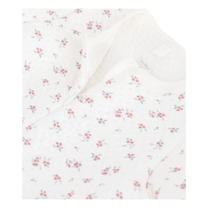 Petit Bateau - Pyjamas Dors Bien Fleuri Tubique Organik Pamuk | Beyaz