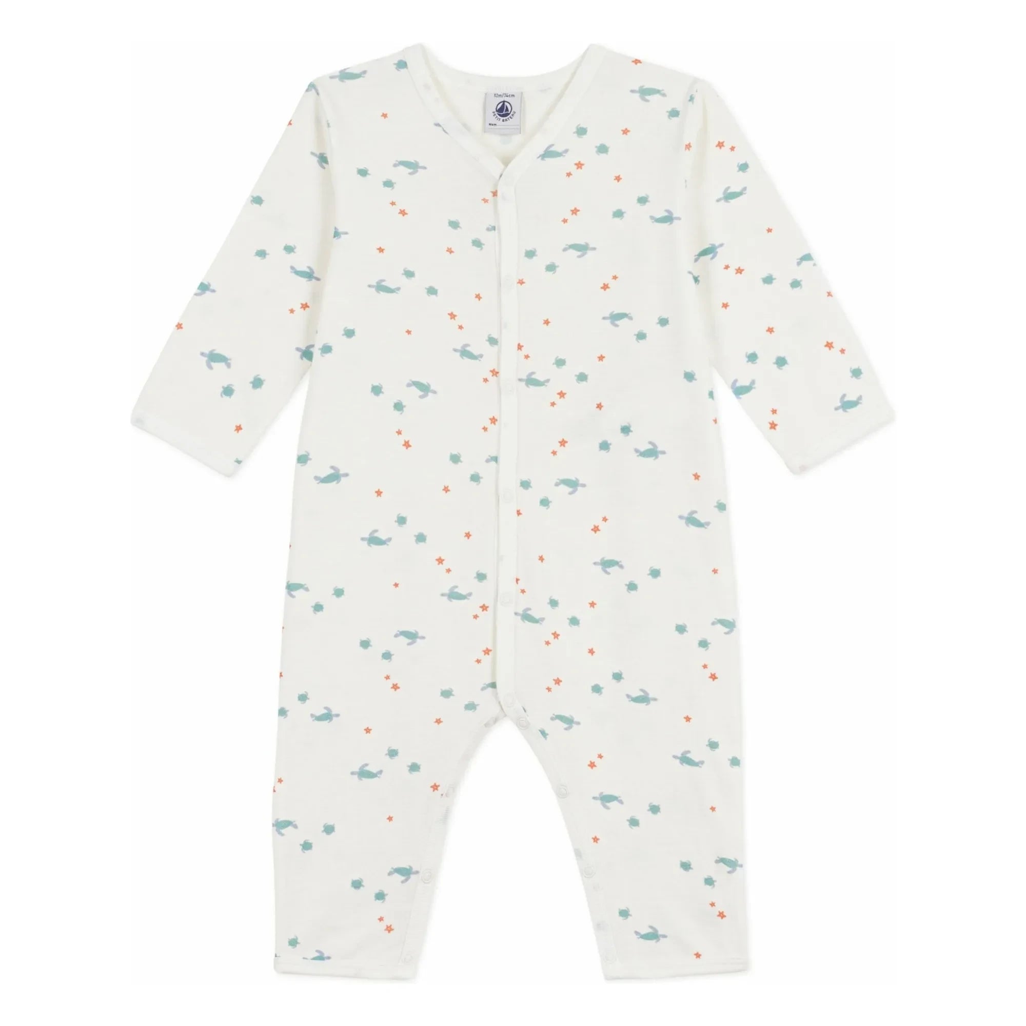 Petit Bateau - Sleep Well Turtles pijama | Beyaz