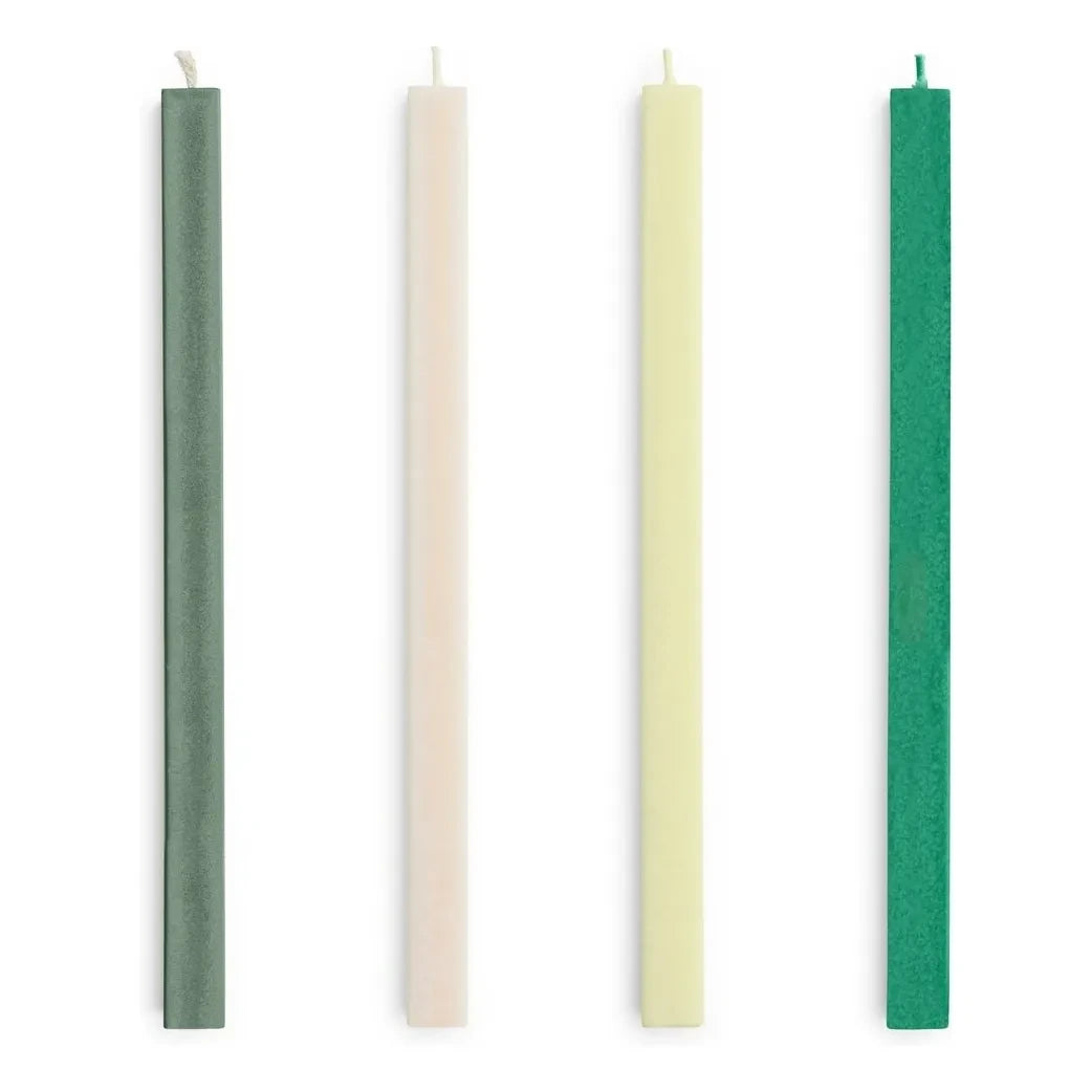 Hay - Dörtgen mumlar - 4'lü set | Yeşil