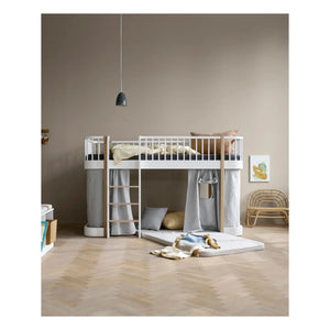 Oliver Furniture - Orijinal dönüşüm kiti, çatı katı yataktan ranza yatağa, beyaz/meşe | Meşe