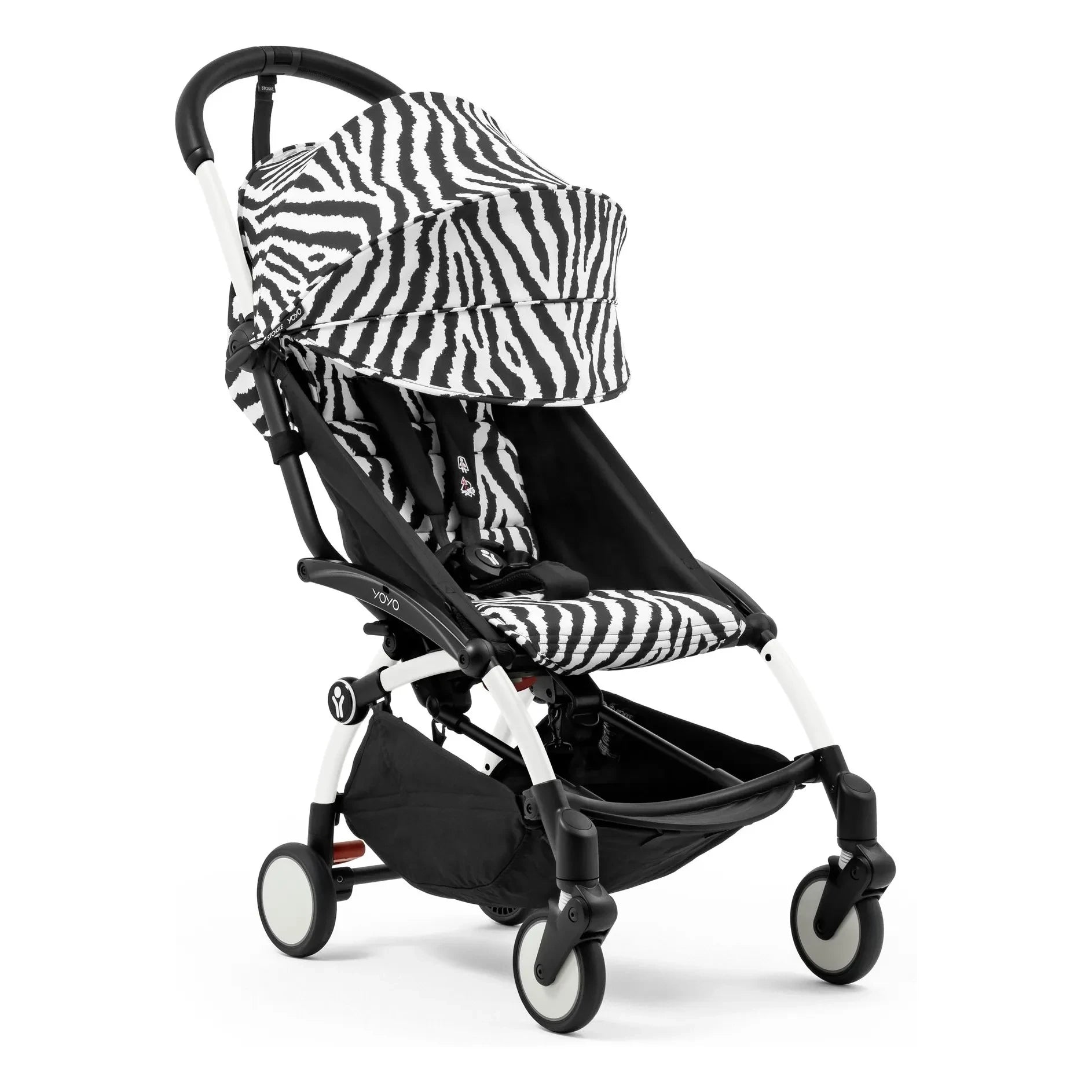 Stokke® - YOYO³ 6+ Bebek Arabası Beyaz çerçeve | Zebra