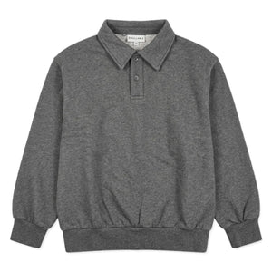 Smallable Kid - Langford Organik Pamuklu Polo Tişört | Heather Grey