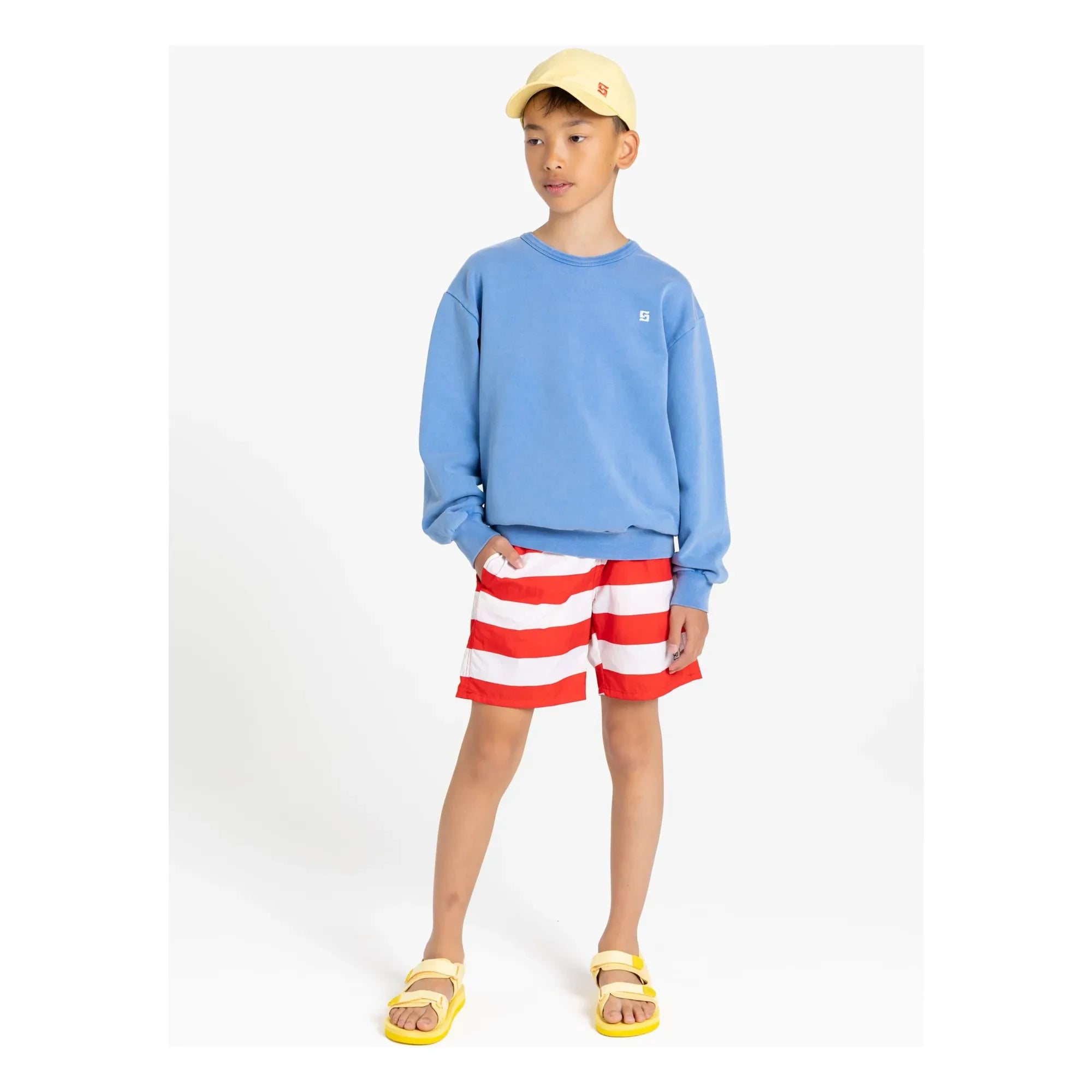 Smallable Kid - Arlo organik pamuk sweatshirt | Kraliyet mavisi