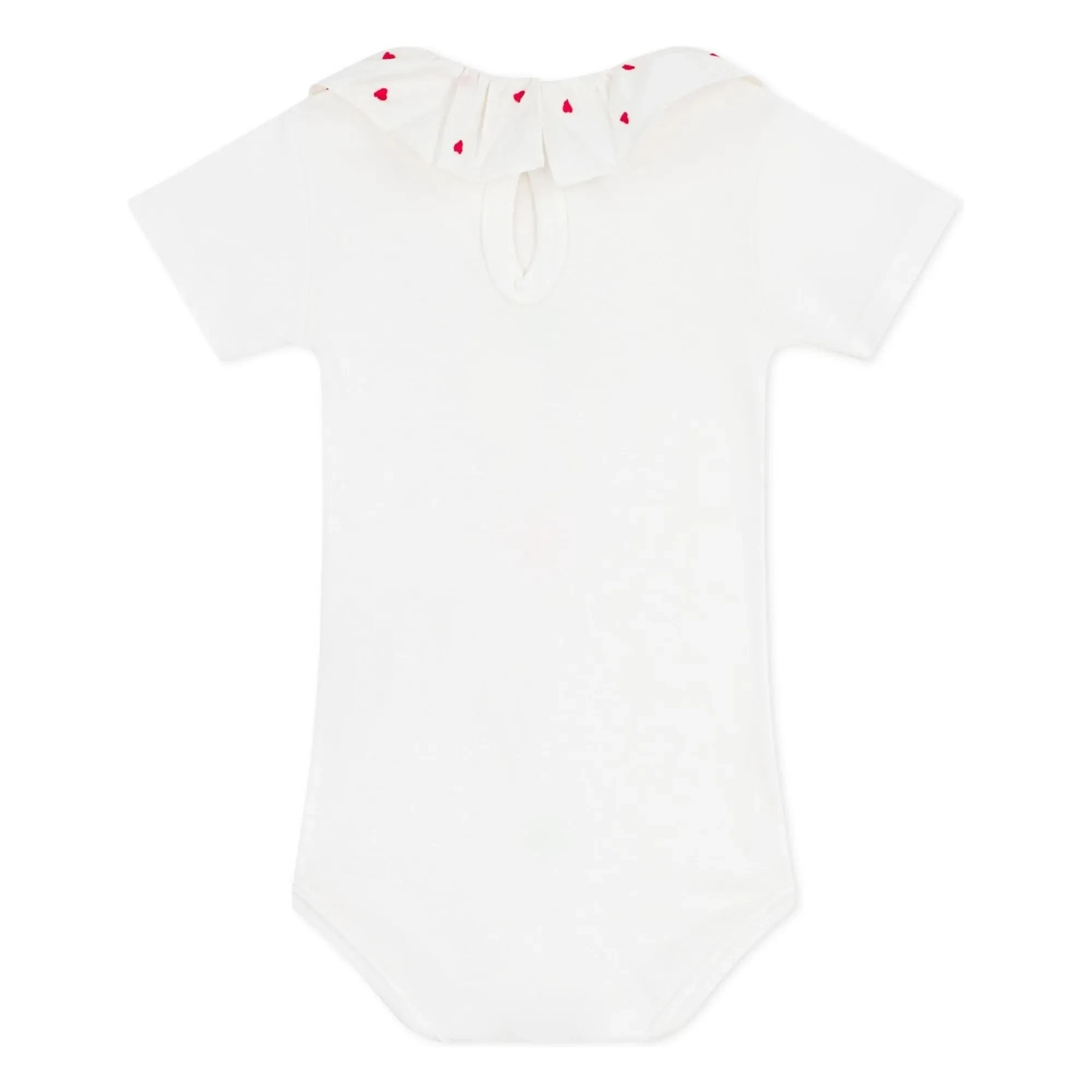 Petit Bateau - Kalpli Organik Pamuklu Body Yaka | Beyaz