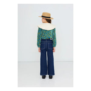 Tinycottons - Organik Pamuk Çiçek Desenli Sweatshirt | Mavi