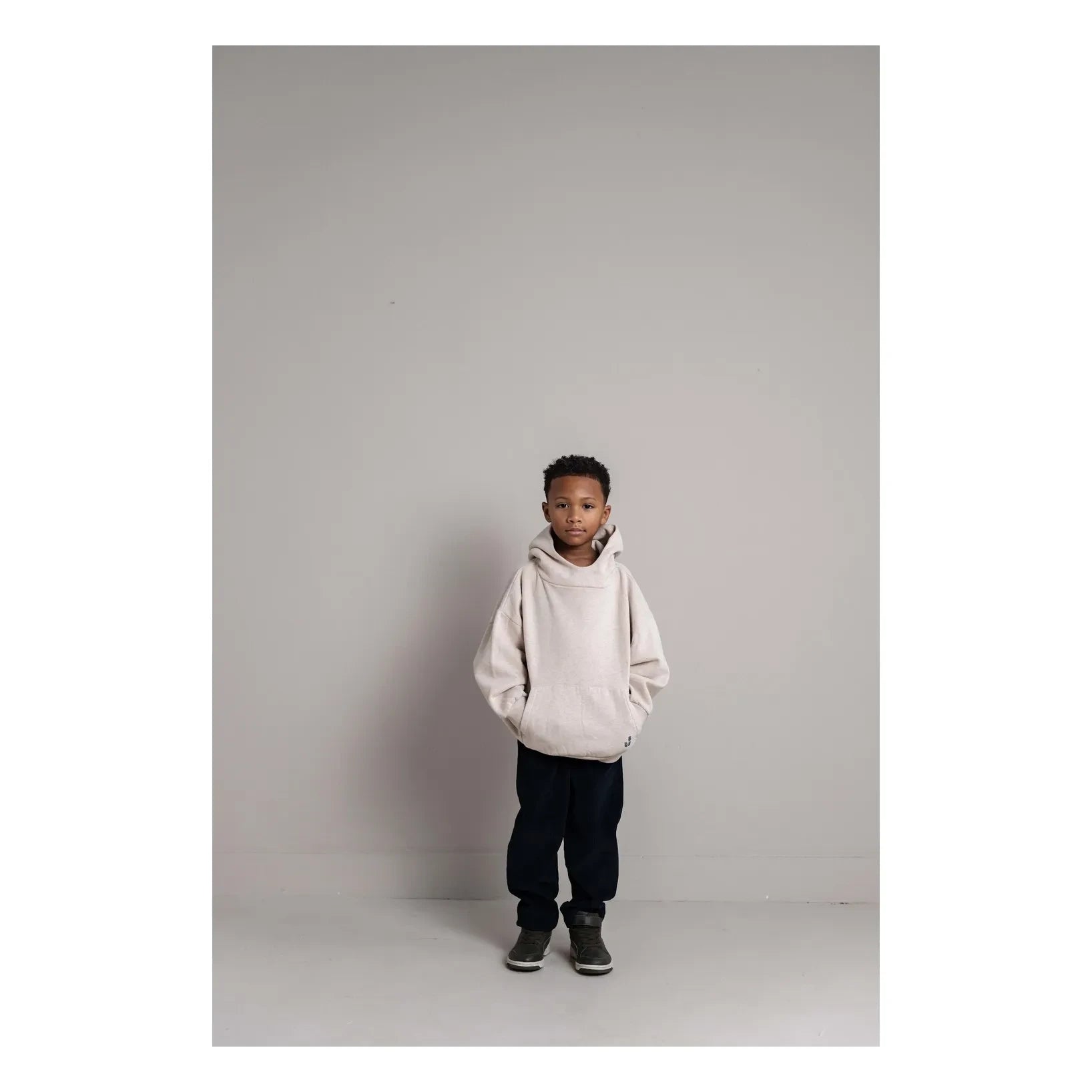 Jenest - Chris Chiné Organik Pamuklu Kapüşonlu Sweatshirt | Bej