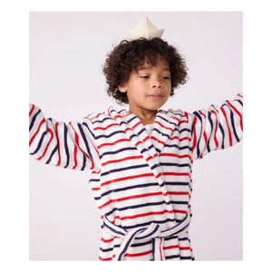 Petit Bateau - Çizgili Bornoz | Beyaz