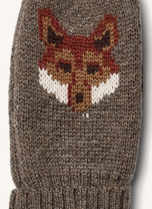 Wheat - Towsi Jakarlı Merino Yün Eldivenler | Kahverengi