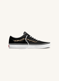 Vans - Old Skool حذاء رياضي بنقشة الفهد بأربطة | أسود