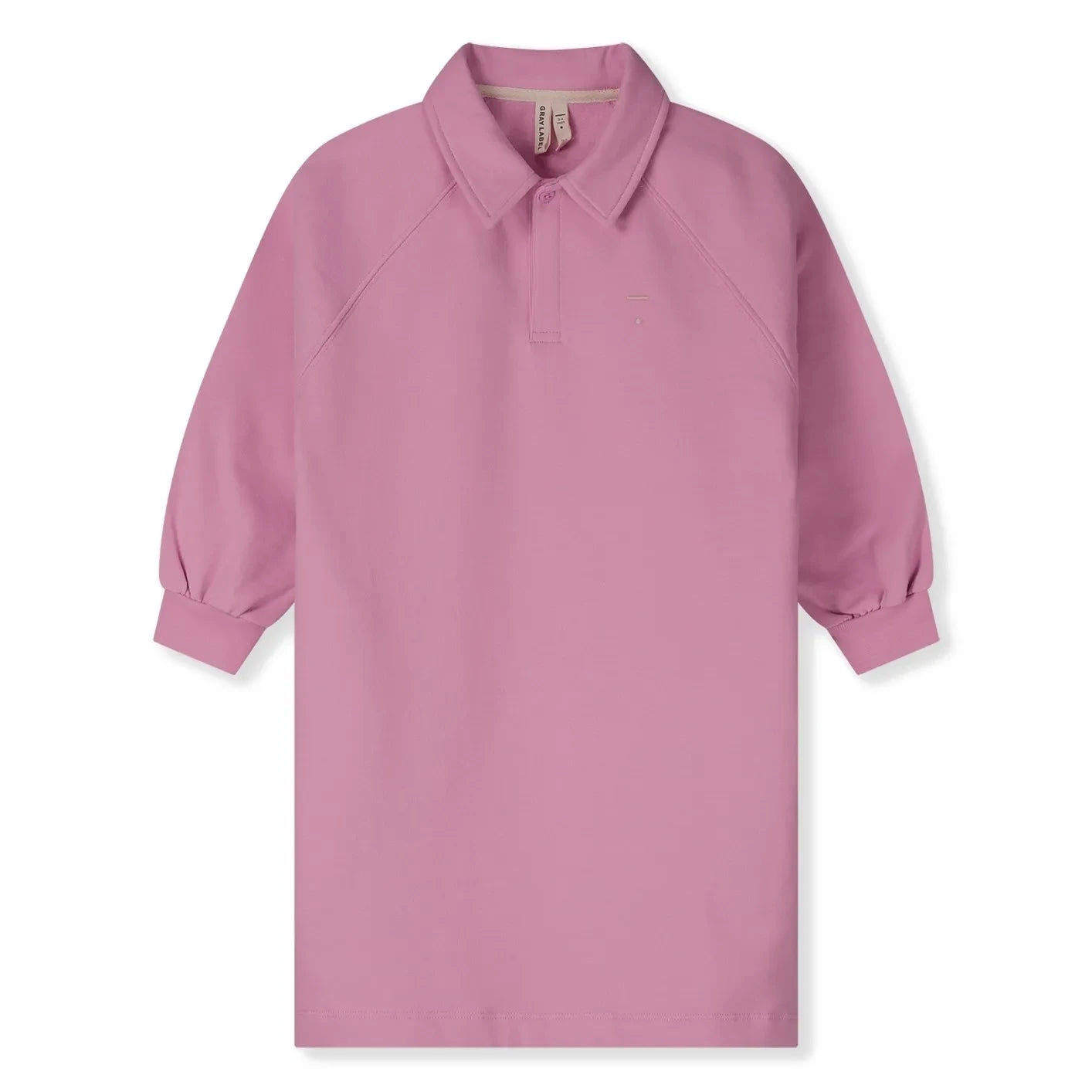 Gray Label - Organik pamuk polo yaka elbise | Pembe
