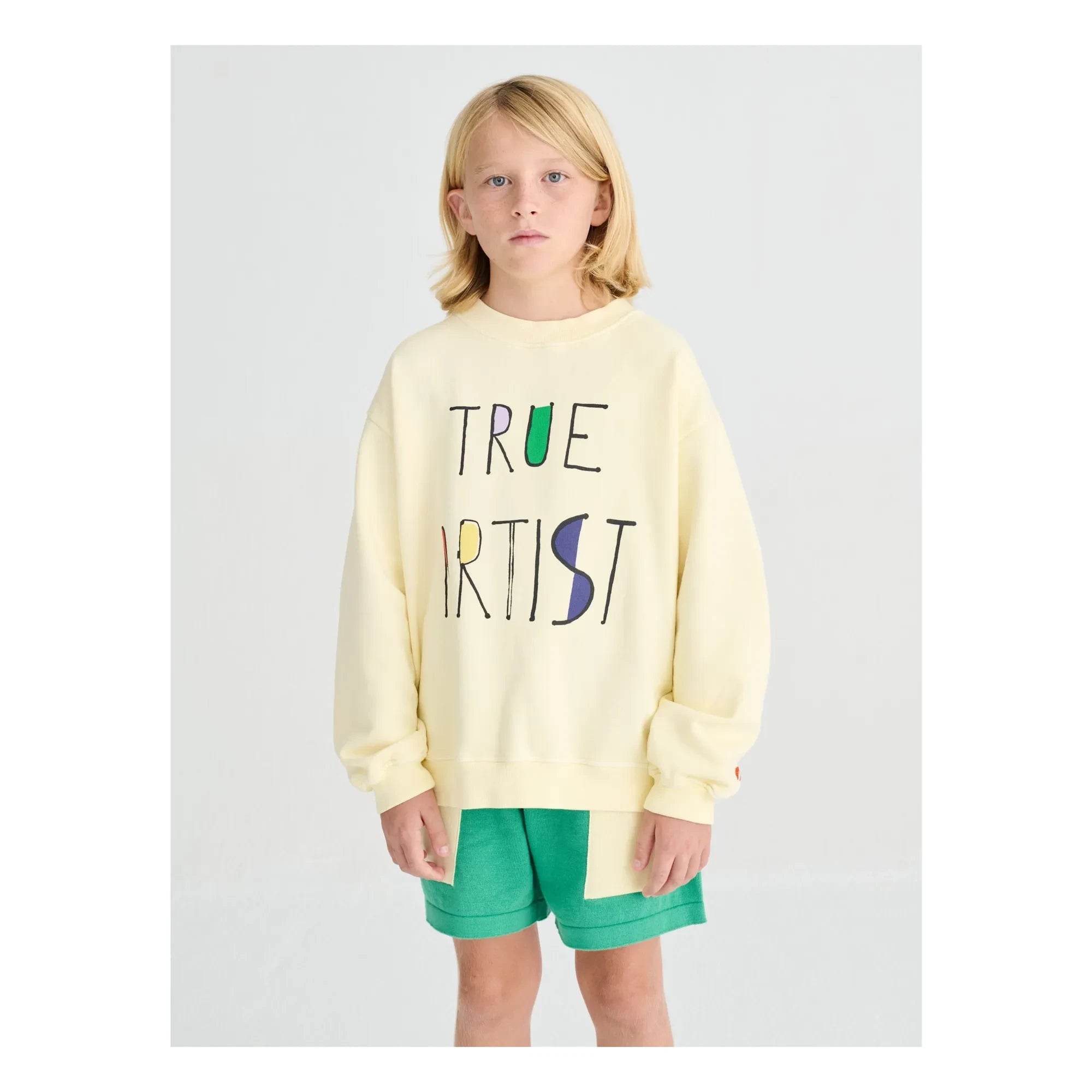 True Artist - Sweat N°11 Organik pamuk | Soluk sarı