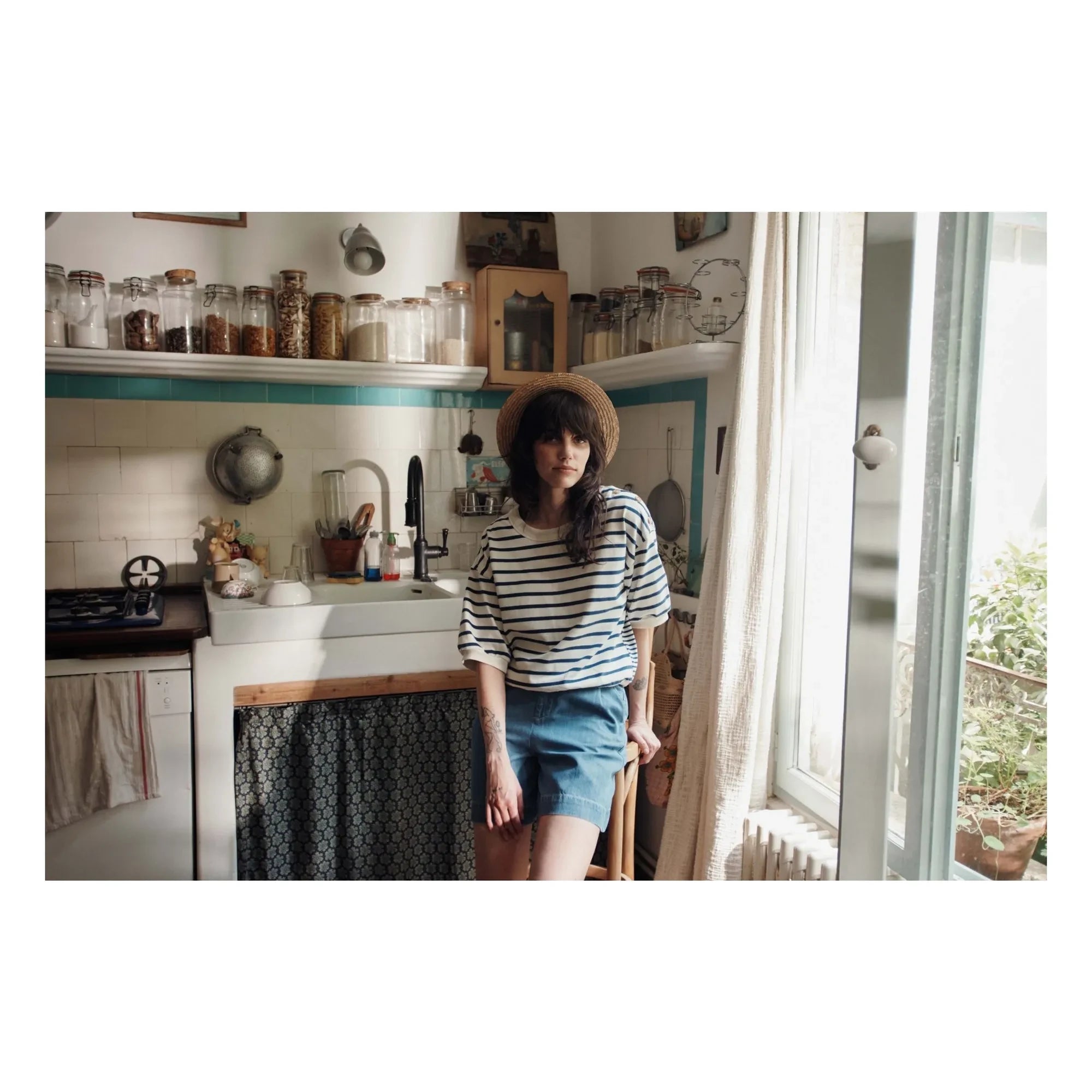Emile et Ida - Sailor Çizgili Organik Pamuk Sweatshirt | Lacivert