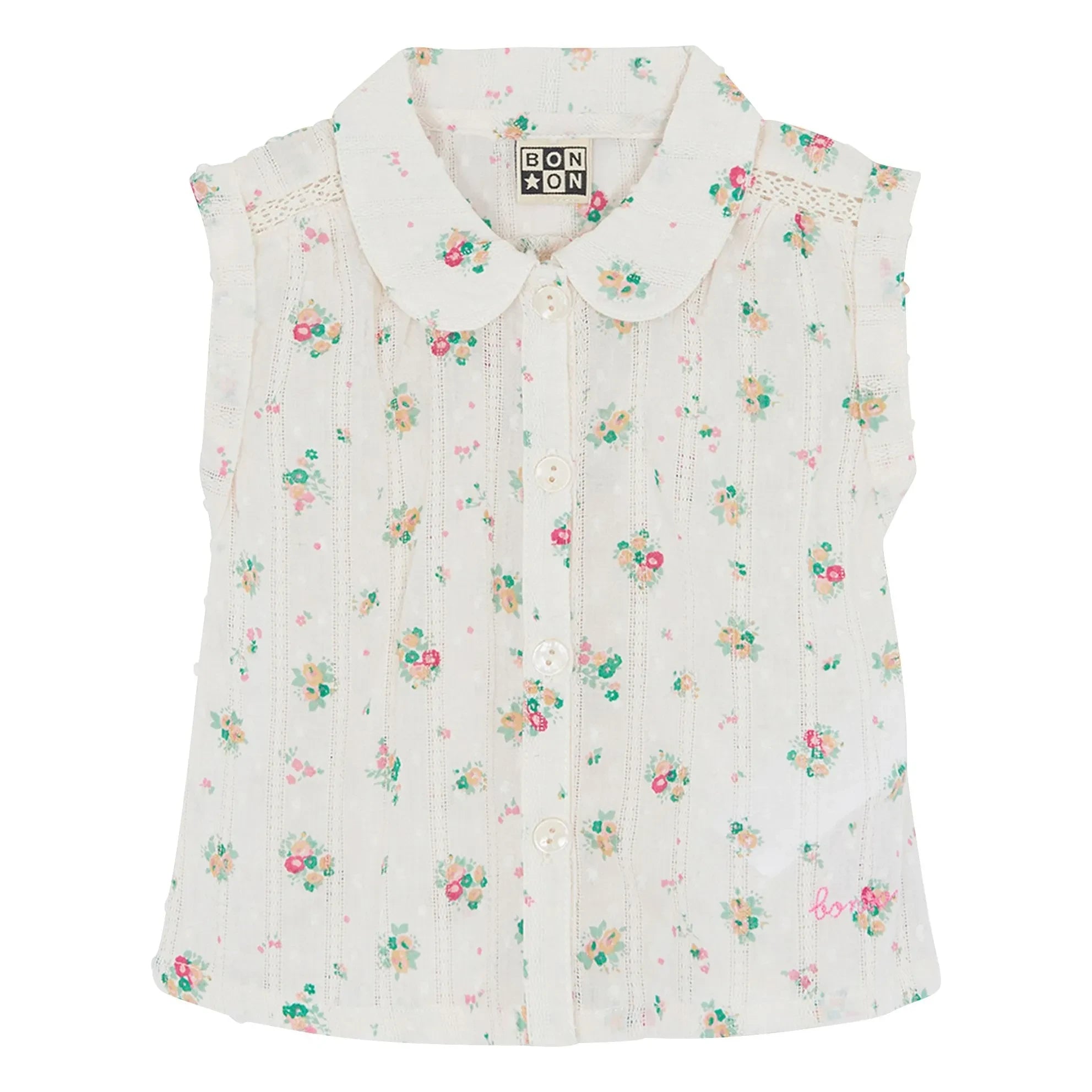 Bonton - Lorelei Bouquets Claudine Yakalı Gömlek | Ekru