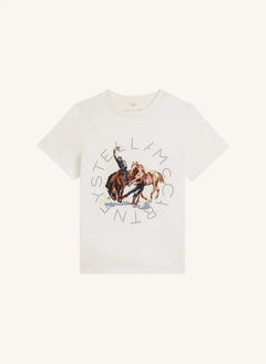 Stella McCartney Kids - Cowboy Tişört Stella Organik pamuk | Fildişi