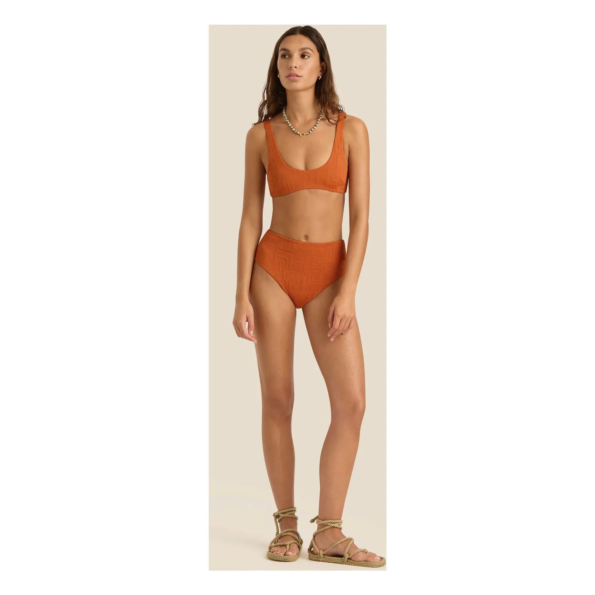 Soleil Soleil - Flo Jersey Üst | Terracotta