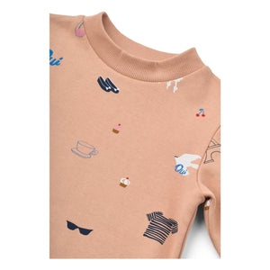 Liewood - Thora Paris organik pamuk sweatshirt | Şeftali
