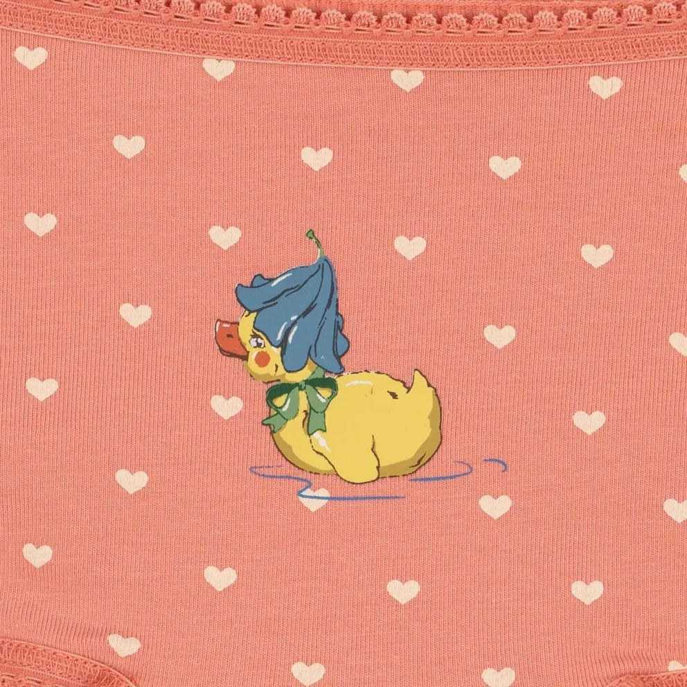 Konges Sløjd - 2'li Organik Pamuklu Duck Hipster Külot | Pembe