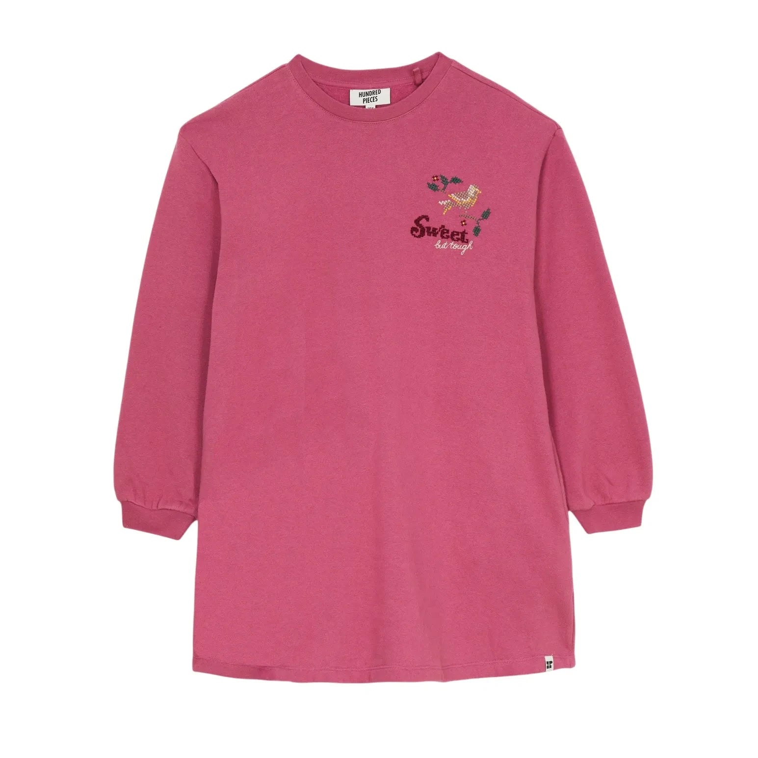 Hundred Pieces - Briona Birds Elbise | Toz Pembe